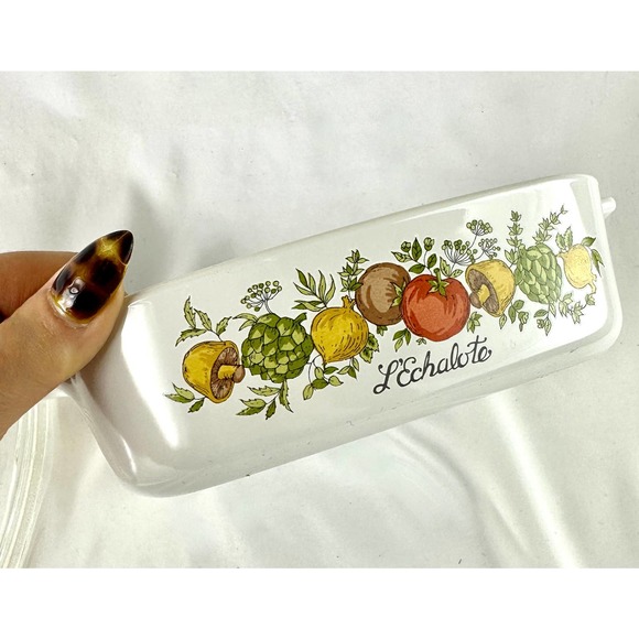 Vintage Corning Ware L'Echalote Spice of Life A-1-B One Quart Dish with Lid Rare - Picture 5 of 12